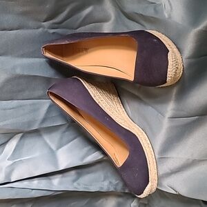 Navy Wedge Shoes